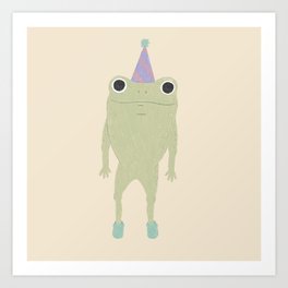 happy birthday frog Art Print