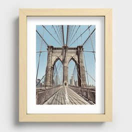 brooklyn bridge Recessed Framed Print