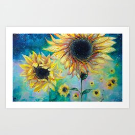 Supermassive Sunflowers Art Print