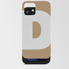 D (White & Tan Letter) iPhone Card Case