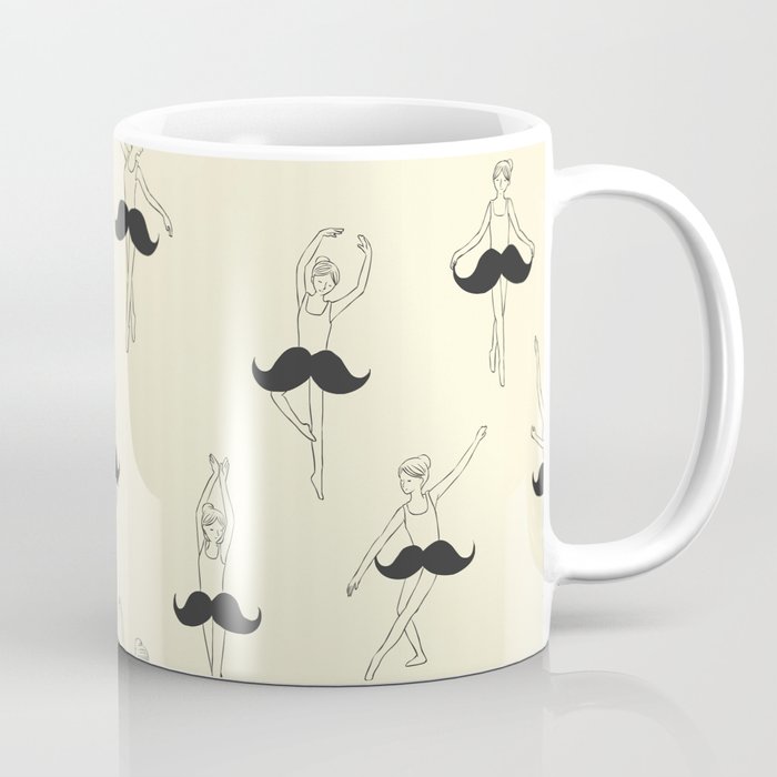 the ballet of mustache coffee mug by ilovedoodle society6