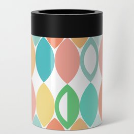 Colourful summer leaves pastel seamless pattern Can Cooler