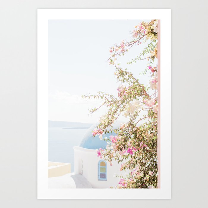 Pretty Oia Santorini Art Print