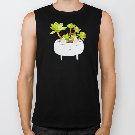 Kawaii succulents Biker Tank