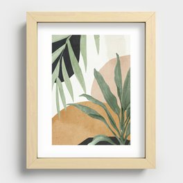 Abstract Art Tropical Leaves 4 Recessed Framed Print