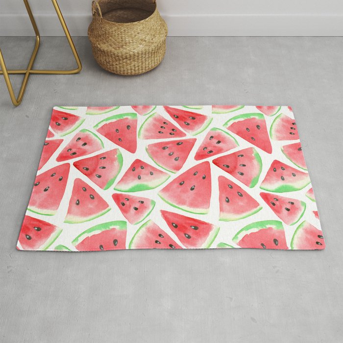 Watermelon slices pattern  Rug