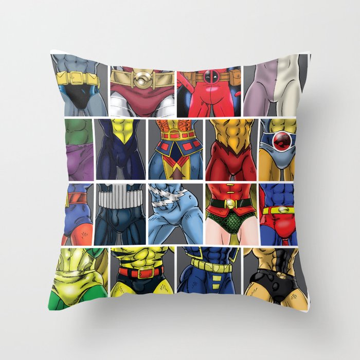 ABC's of Superheroes Throw Pillow