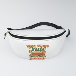 Christmas Yule Blessing Yule Log Bring Warmth and Prosperity Fanny Pack