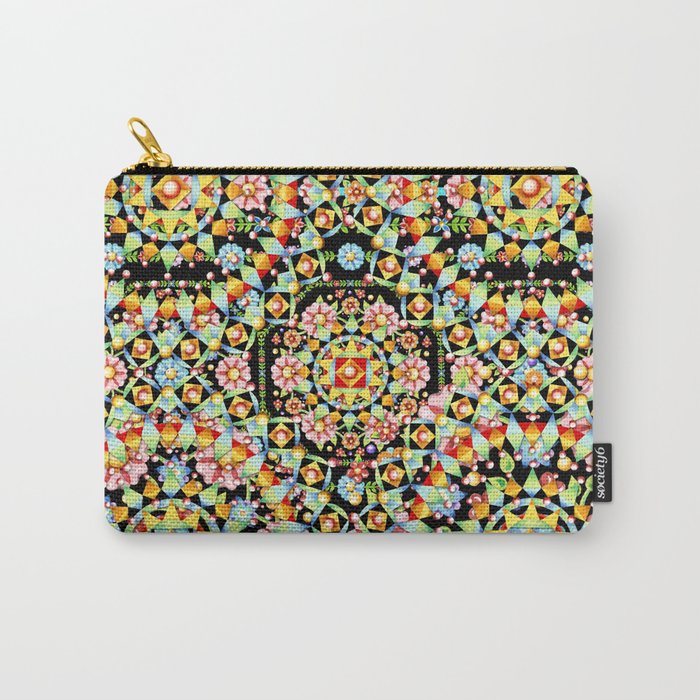 Flower Crown Bohemian Carry-All Pouch