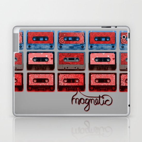 Magnetic - funky patterned mix tapes Laptop & iPad Skin