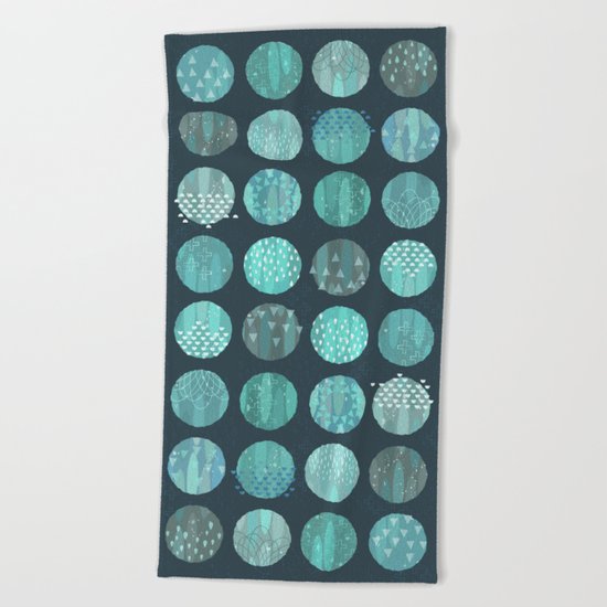 CELESTIAL BODIES - MIDNIGHT Beach Towel