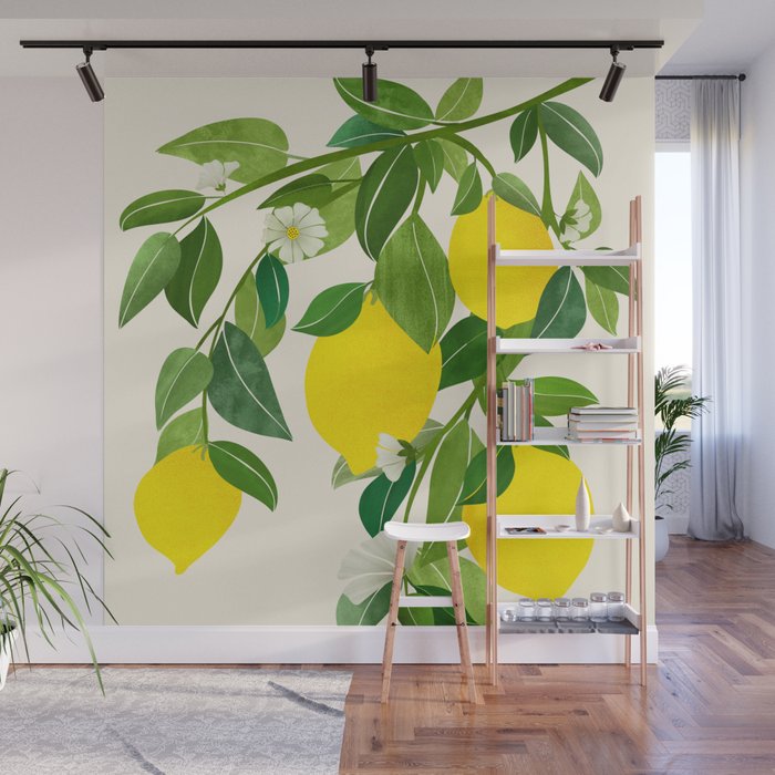 Summer Lemons / Tropical Fruit Series Wall Mural