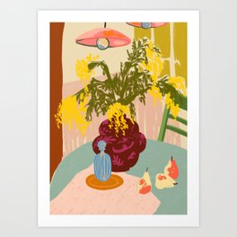 MIMOSAS STILL LIFE Art Print