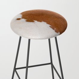 White and Brown Cowhide | Farmhouse Style Bar Stool