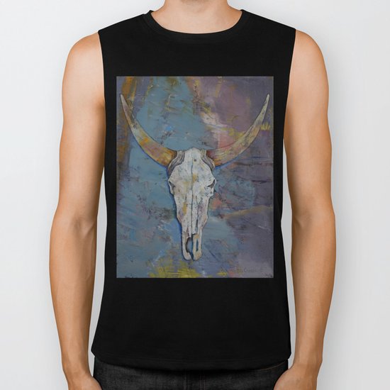 Steer Skull Biker Tank