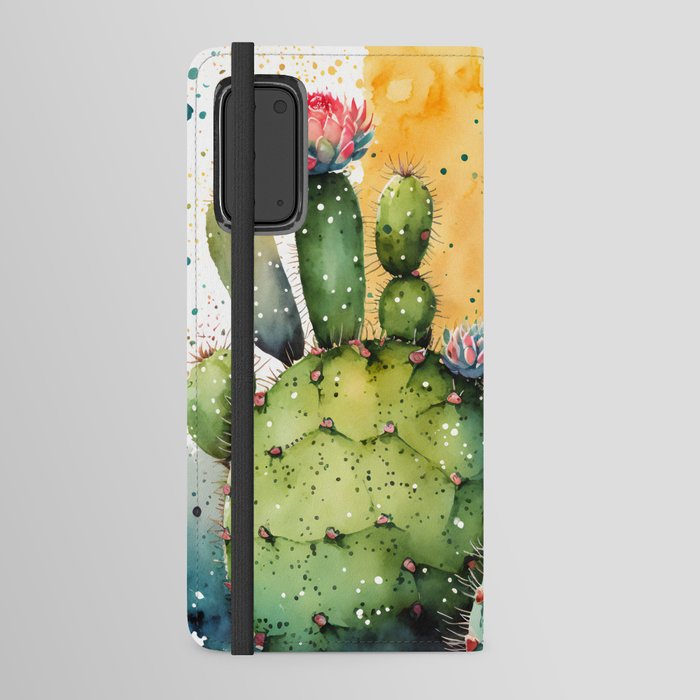Cactus Watercolor Android Wallet Case