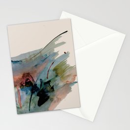 Begin again [2]: an abstract mixed media piece in a variety of colors Stationery Card