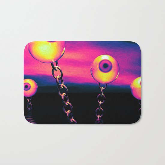 Pop Art Eyes Seascape Bath Mat