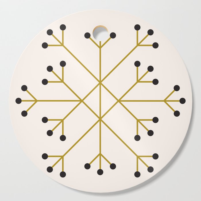 Mod Snowflake Olive Cutting Board