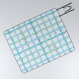 Fresh Pod Grid Pattern Picnic Blanket