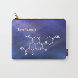 Levofloxacin antibiotic drug, Structural chemical formula Carry-All Pouch