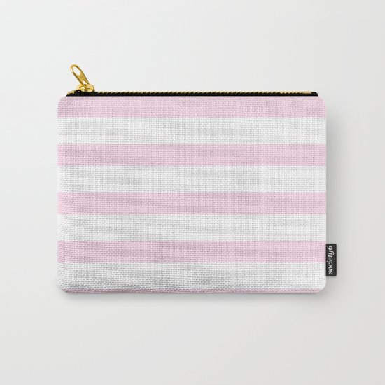 Pink Stripes on white- Beautiful luxury pattern Carry-All Pouch
