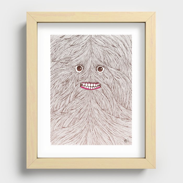 Hairy Guy Recessed Framed Print