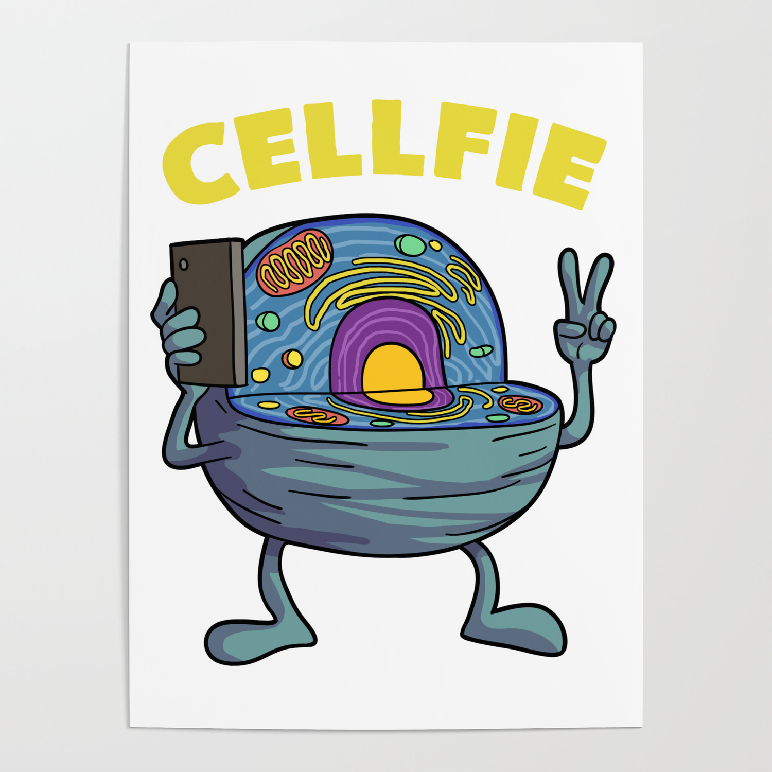 Cell Fie Funny Science Biology Teacher Biology Humor Poster by blink  imprints | Society6