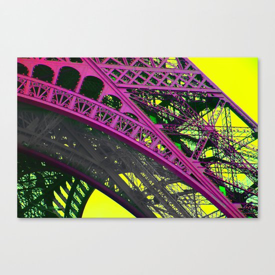 purple paris Canvas Print