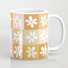 Retro Daisy Love Yourself Pattern Coffee Mug