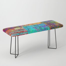 Bohemian Ethnic Boho native country pattern Bench