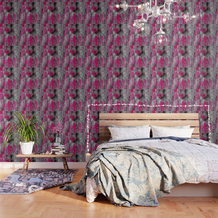 Vintage Psychedelic Painting Texture Abstract In Pink And Black With Noise And Grain Wallpaper By Timla Society6 Looking for the best abstract wallpaper ? society6