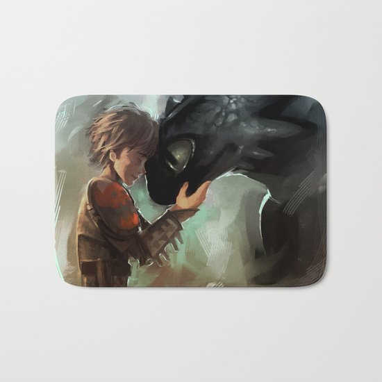 hiccup & toothless Bath Mat