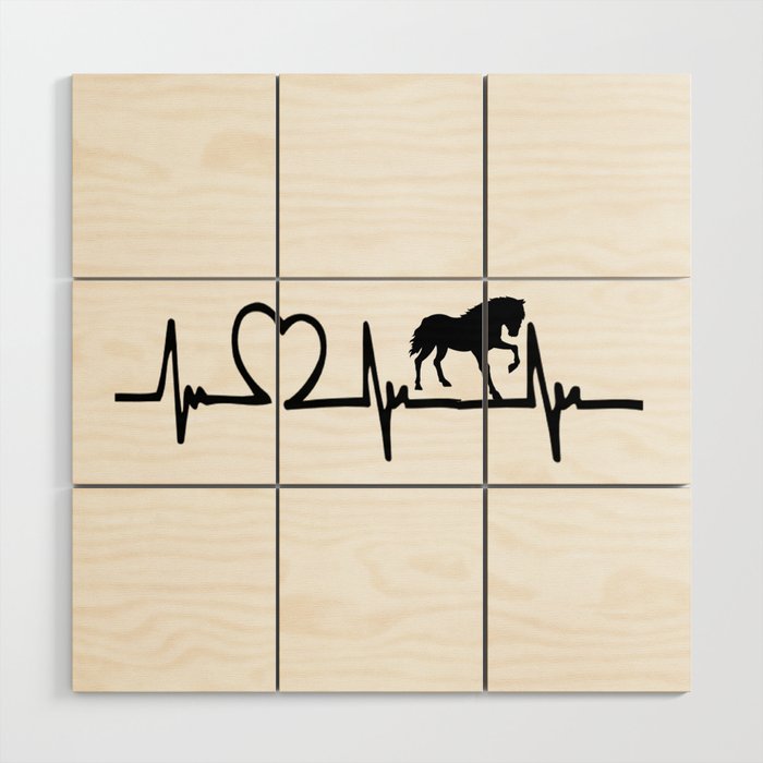 Horse lovers Horse heartbeat horse in heartbeat Gift for horse lovers , horse womens , horse riding , horse rider ,horse racing , Wild Horse , Horse Sayings Wood Wall Art