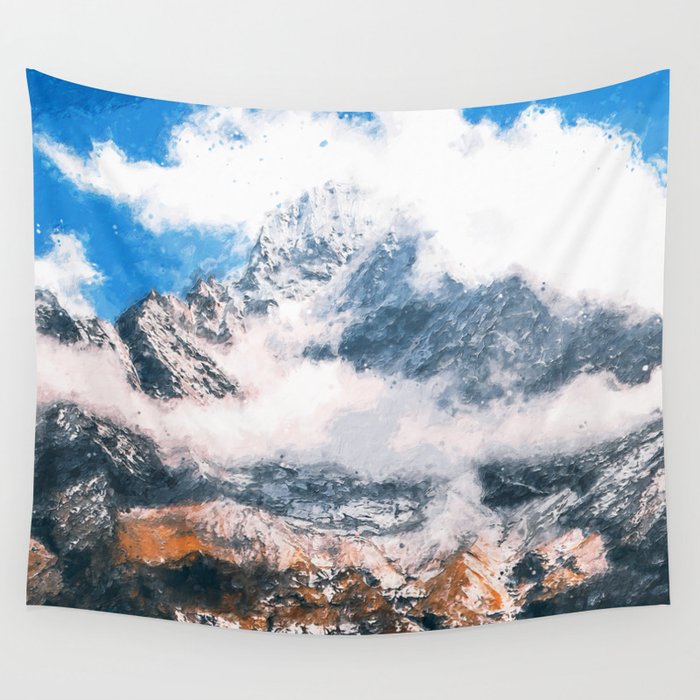Himalaya, Mount everest Wall Tapestry
