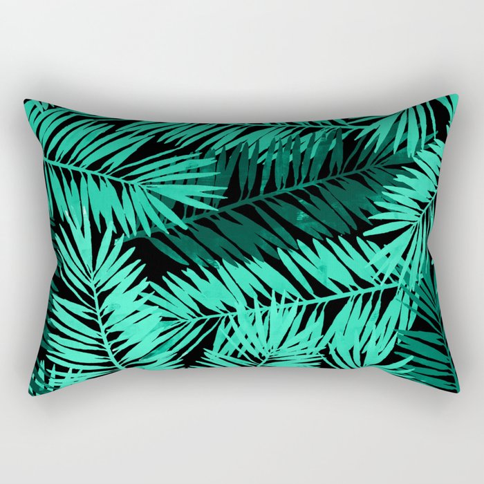 Tropical Palm Leaves II Rectangular Pillow
