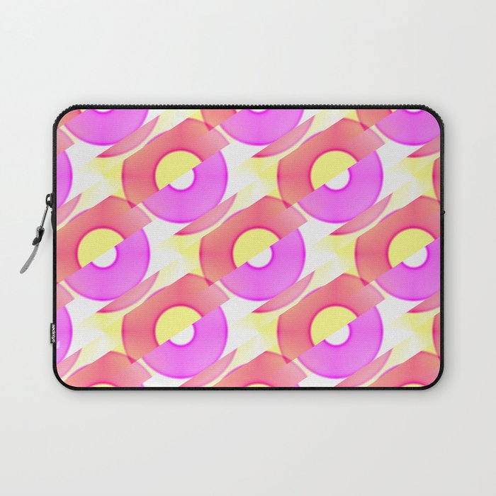 Abstract Yellow and Pink Circle Laptop Sleeve