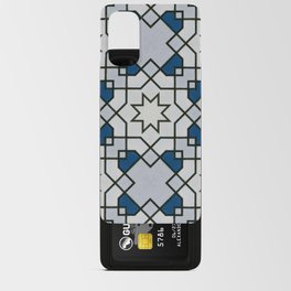 blue octagon pattern (geometric, pattern, modern, honeycomb and eight sided polygon)  Android Card Case
