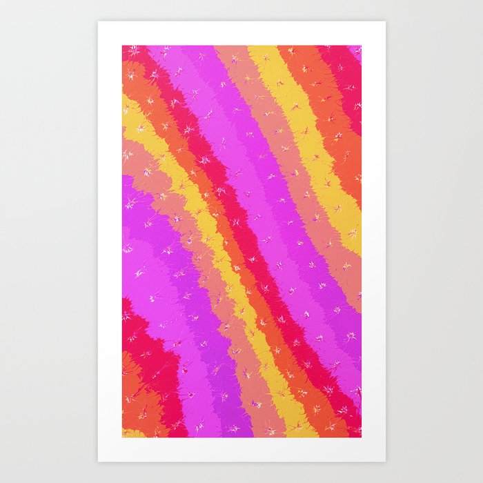 Color Waves Pink Art Print
