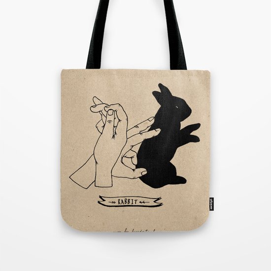 Hand-shadows Mr rabbit Tote Bag
