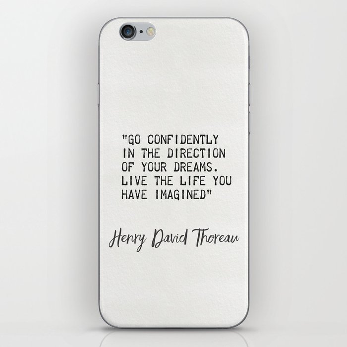 Henry David Thoreau quote 1002 iPhone Skin