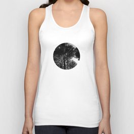 Black and White Spring Birch Trees Unisex Tank Top