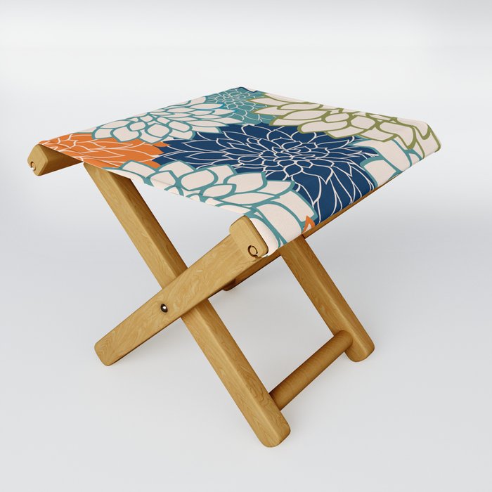 Floral Bloom Colorful Folding Stool