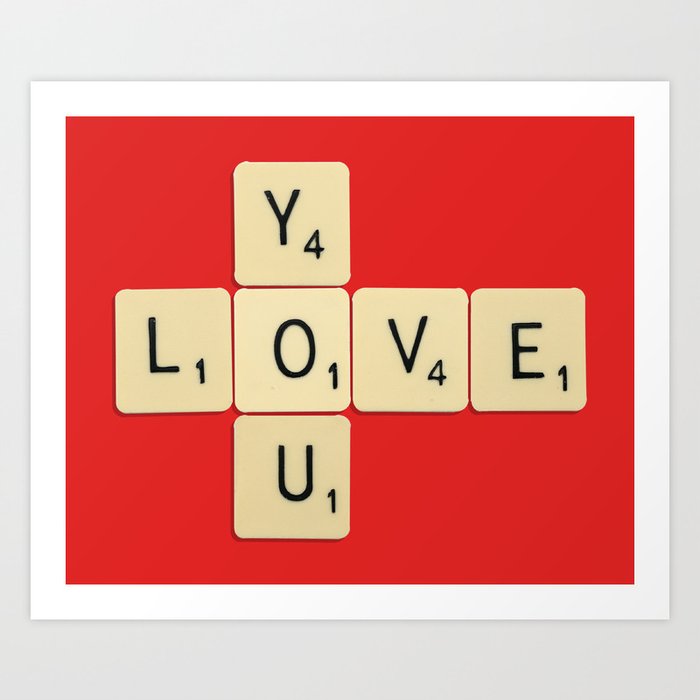 Love You Art Print