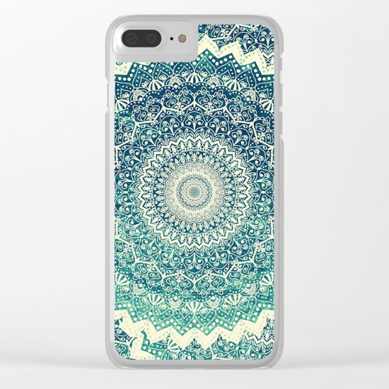 BICOLOR COLD WINTER MANDALA Clear iPhone Case