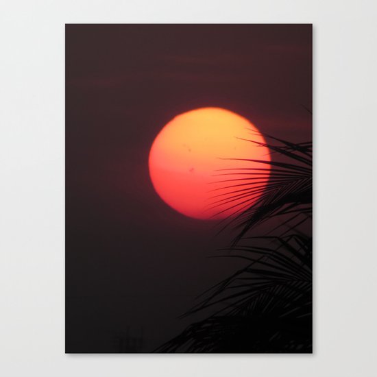 Red moon Canvas Print
