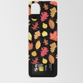 Autumn Leaves - black Android Card Case