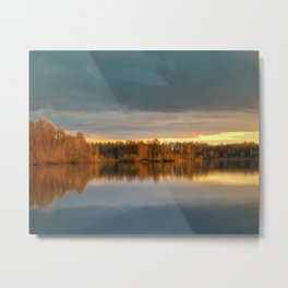 Nature lake 88471 Laupheim - Germany Metal Print | Homedecor, Evening, Colourful, Scenery, Sunset, Nr1603184, Color, Naturelake, Sky, Water 