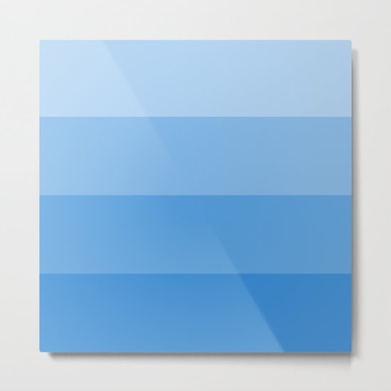 Four Shades of Blue Metal Print