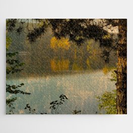 Vintage autumn lake Jigsaw Puzzle